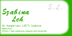 szabina leh business card